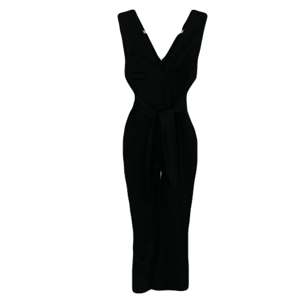 FP Movement by Free People Small Black Afterhours Plunge Jumpsuit Workout Lounge
